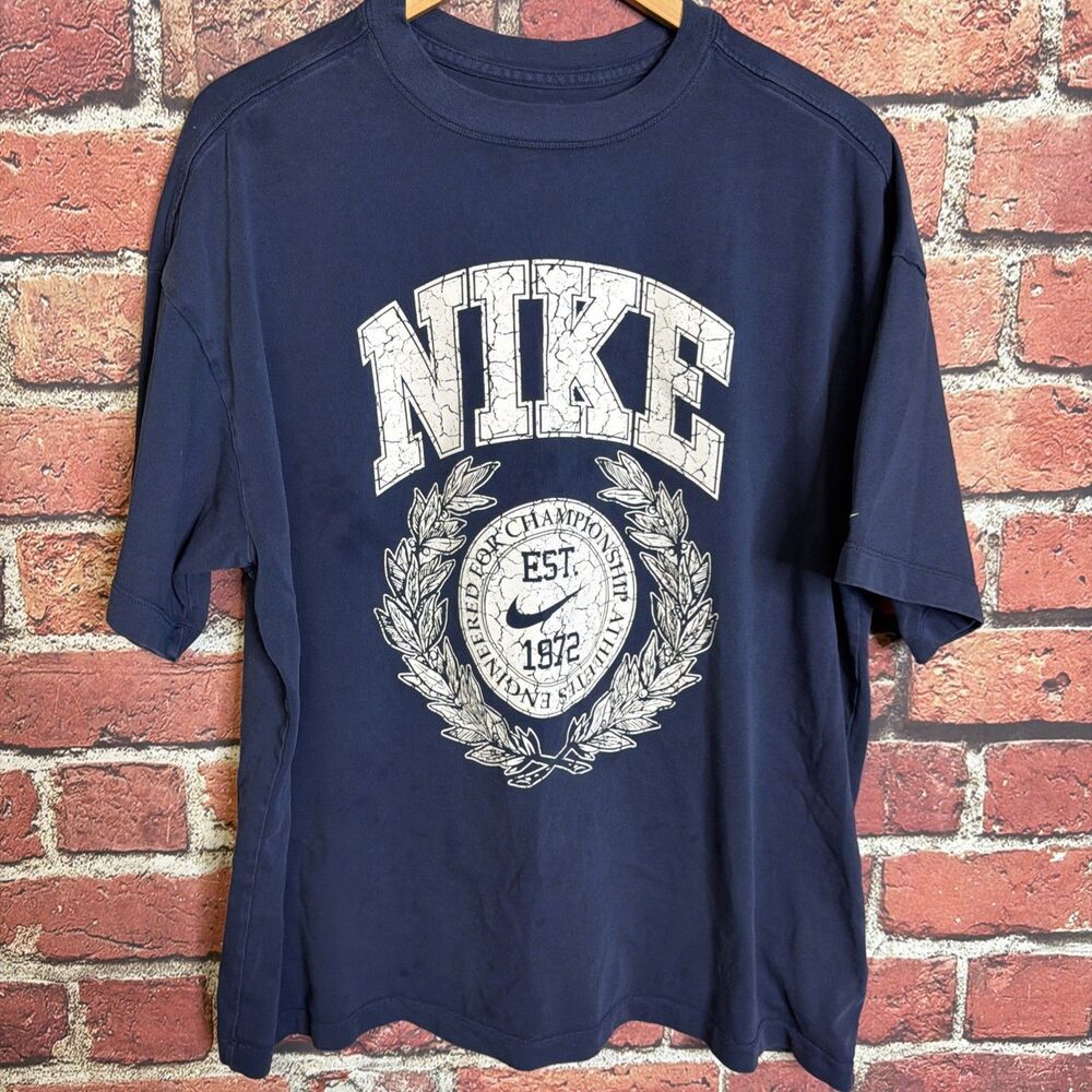 Nike Sportswear Essential Oversized T-Shirt Blue Womens Large
